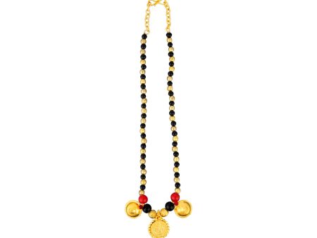 Mangal Sutra - 6.5 Inches | Gold Polish With Black Bead Mangalsutra  Mangala Sutra for Deity Online now