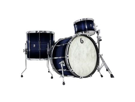 British Drum Company Lounge Series 3-piece Drum Kit - Carnaby Blue For Discount