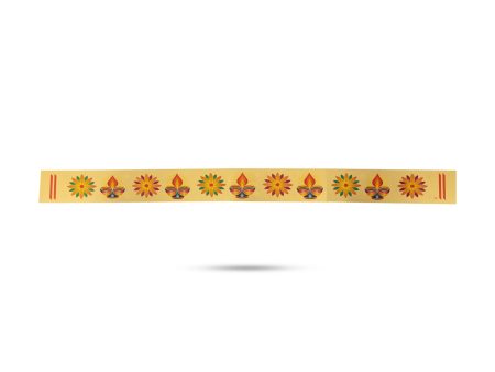 Rangoli Sticker - 31.5 Inches | Border Kolam Sticker  Flower With Deep Design Rangoli Border Sticker for Floor For Discount