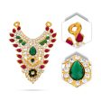 2 Step Stone Necklace - 3 x 2 Inches | 2 Step Haram  Multicolour Stone Jewellery for Deity Fashion