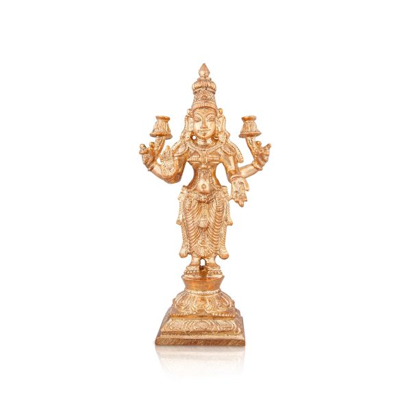 Lakshmi Idol - 5 x 2.5 Inches | Panchaloha Statue  Standing Laxmi Idol for Pooja  345 Gms Approx on Sale