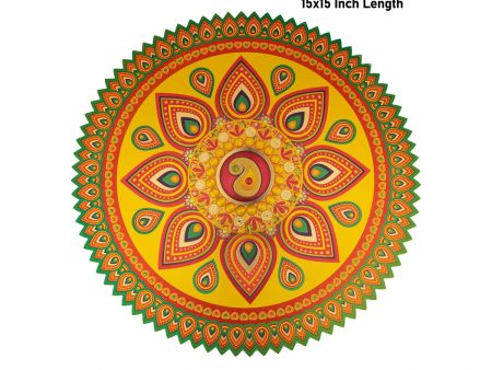 Rangoli Sticker - 15 x 15 Inches | Kolam Sticker  Muggulu Sticker  Readymade Rangoli Sticker for Floor Decor Supply