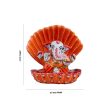 Painted Ganesh Murti - 4 x 3.5 Inches | Aluminium Vinayagar Statue  Shell Ganesha Statue for Pooja Discount