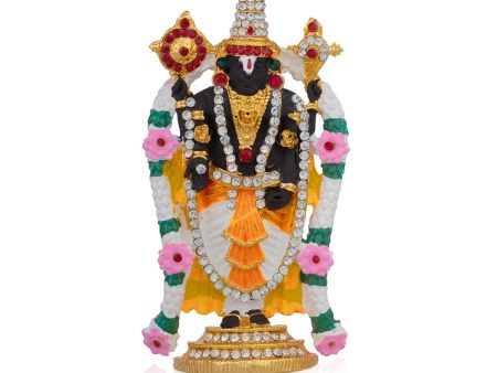 Pushpa Balaji Murti - 3.5 x 2 Inches | Multicolour Stone Balaji Idol  Balaji Statue for Car  80 Gms Approx Cheap