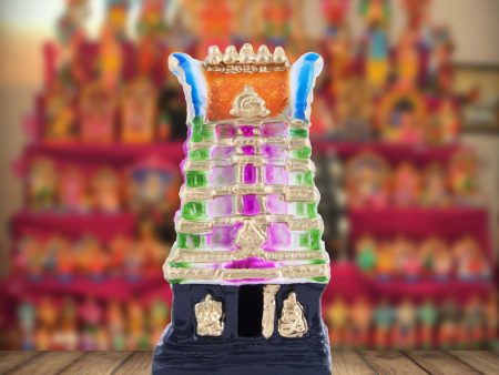 Gopuram Clay Golu Bommai - 10 x 5 Inches | Giri Golu Doll  Navaratri Golu Bomma Gombe Bommai Online Hot Sale