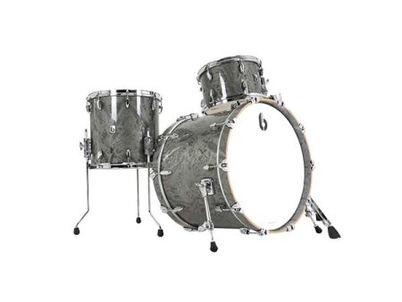 British Drum Company Legend Ultra Series 3-piece Drum Kit - Sterling Silver Supply