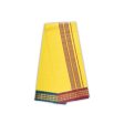 Veshti - 2 Mtrs | 3 Line Rudraksha Border Dhoti  Lemon Yellow Colour Vesti for Men Online