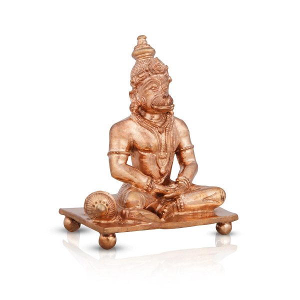 Anjaneya Statue Sitting On Chowki - 3.5 x 2.5 Inches | Panchaloha Statue  Hanuman Statue for Pooja  335 Gms Cheap