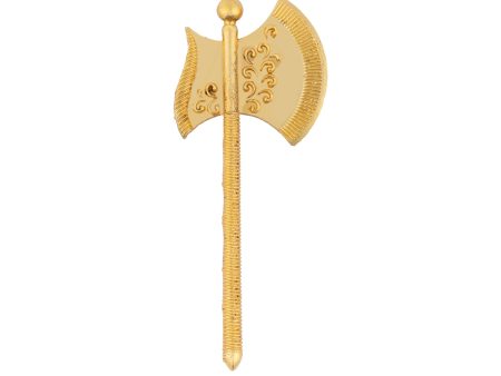 Axe - 3.5 x 1.25 Inches | Swamy Alangaram  Gold Polish Astra  Gold Polish Axe for Deity Hot on Sale