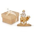 Cow Krishna Murti - 3 x 2.5 Inches | Krishna Statue  Ceramic Sculpture for Pooja  70 Gms Approx Sale