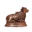 Nandi Statue - 8 x 9 Inches | Copper Idol  Copper Oxidised Nandhi Statue  Nandi Idol for Pooja Hot on Sale