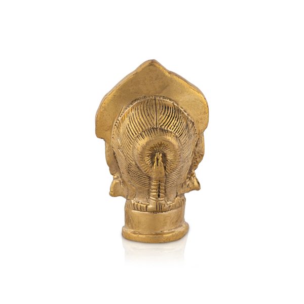 Brass Gauri Head - 3.5 x 2 Inches | Brass Gowri Head  Devi Head for Pooja  300 Gms Approx For Discount