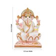 Ganesh Murti - 8 x 5.5 Inches | Vinayagar Statue  Marble Dust Murti  Painted Ganpati Statue for Pooja For Cheap