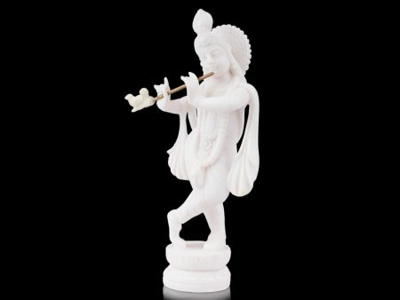 Krishna Murti - 6 x 2.5 Inches | Resin Statue  Standing Krishna Statue  Krishna Idol for Pooja For Cheap