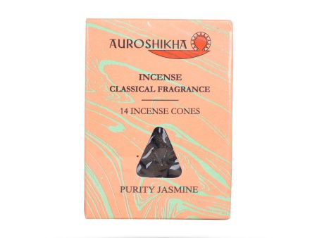 Aeroshikha Purity Jasmine Incense Cones - 14 Pcs | Incense Classical Fragrance  Dhoop Cones  Sambrani Cones for Pooja Sale