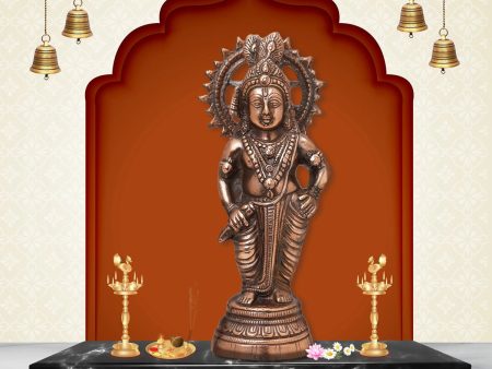 Krishna Murti - 12 x 5 Inches | Copper Oxidised Krishna Idol  Standing Krishna Statue for Pooja  640 Gms Approx Hot on Sale