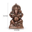 Ganesh Murti - 15 x 8.5 Inches | Copper Oxidised Ganpati Murti  Vinayaka Statue for Pooja  1.520 Kgs Approx For Discount