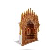 Ganpati Decoration Mandir - 11 x 9 Inches | Copper Temple Design Paper Mandir  Eco Friendly Mandir Decoration Hot on Sale