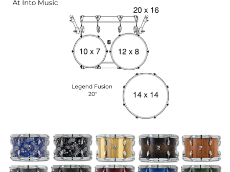 British Drum Company Legend Series 20  Fusion Drum Kit Online Hot Sale