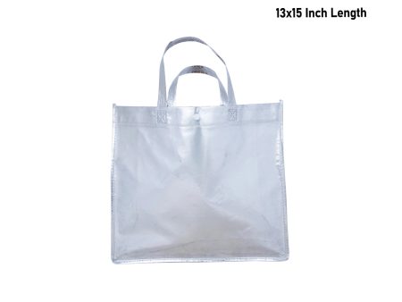 Shopping Bag with Button - 13 x 15 Inches | Gift Bag  Gold & Silver Hand Bag for Men & Women Online