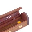 Agarbathi Stand - 2 x 10 Inches | Elephant Inlaid Design Dhoop Dhani  Wooden Design Incense Holder for Pooja Online Hot Sale