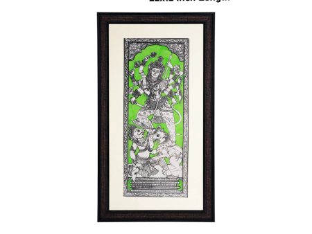 Pattachitra Painting Frame - 22 x 12 Inches | Maha Kali Design Patachitra Painting  Hand Painted Frame for Home For Sale