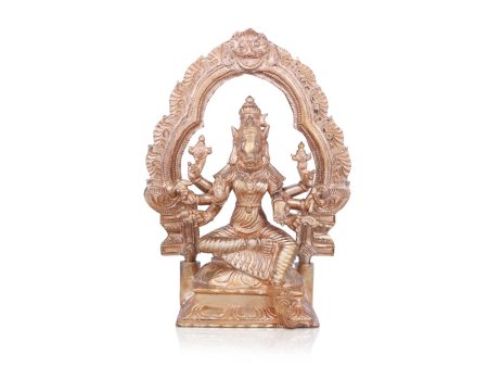 Varahi Amman Statue With Arch Sitting On Base - 6 x 5 Inches | Panchaloha Statue  Varahi Idol for Pooja  960 Gms For Cheap