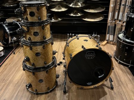 Mapex Saturn 5 Piece Drum Kit Shell Pack Maple Burl Finish #1102 For Cheap