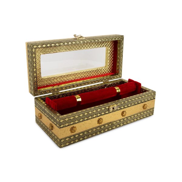 Bangle Box - 4 x 11 Inches | Chudi Box  Bangle Storage Box  Gold Polish Designing Bangle Organizer Box for Women on Sale