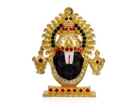 Chakradara Balaji Murti - 3 x 2.5 Inches | Multicolour Stone Balaji Idol for Home  50 Gms Approx Supply