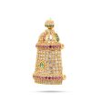 Half Crown - 1.75 x 1 Inches | Multicolour Stone Half Mukut  Half Kiridam  Half Turban for Deity Sale