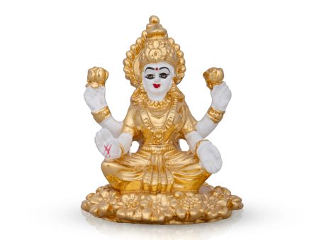 Lakshmi Idol - 3 x 2 Inches | Ceramic Sculpture  Lakshmi Murti  Laxmi Murti for Pooja  65 Gms Approx on Sale