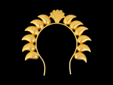 Hair Arch - 3 x 3.5 Inches | Gold Polish Jewellery  Mango Design Hair Accessory  Artificial Jewellery for Deity Fashion