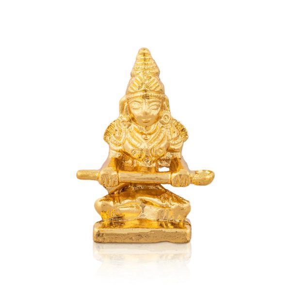 Annapurna Devi With Gold Polish Plate - 2 x 2.5 Inches | Metal Annapoorani Statue for Pooja  40 Gms Approx For Discount