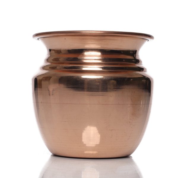 Copper Lota  - 3.5 x 3.5  Inches |  Kalash Pot  Chombu  Pooja Pot  Kalash for Pooja on Sale