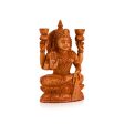 Lakshmi Idol Sitting On Lotus - 6 x 4 Inches | Wooden Statue  Lakshmi Murti  Laxmi Idol for Pooja Online now