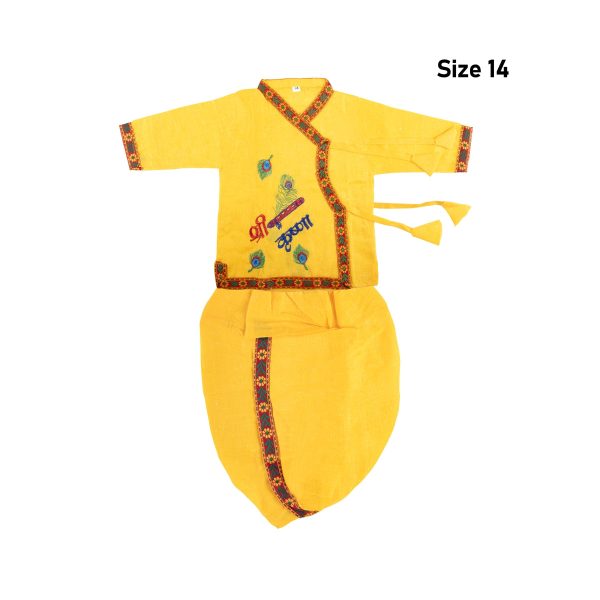 Bal Krishna Dress Set - Size 14 | Embroidery Design Bal Krishna Costume  Bal Kanha Dress for Kids Online Hot Sale