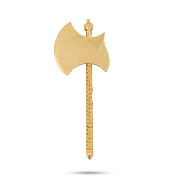 Axe - 3.5 x 1.25 Inches | Swamy Alangaram  Gold Polish Astra  Gold Polish Axe for Deity Hot on Sale