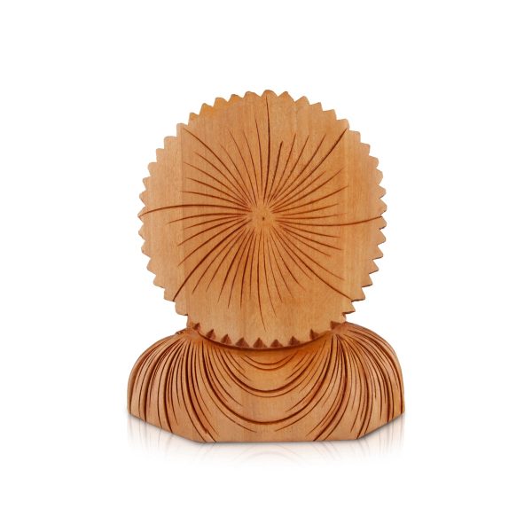 Buddha Bust Statue - 6 x 5 Inches | Wooden Statue  Buddha Idol  Buddha Murti for Pooja For Sale