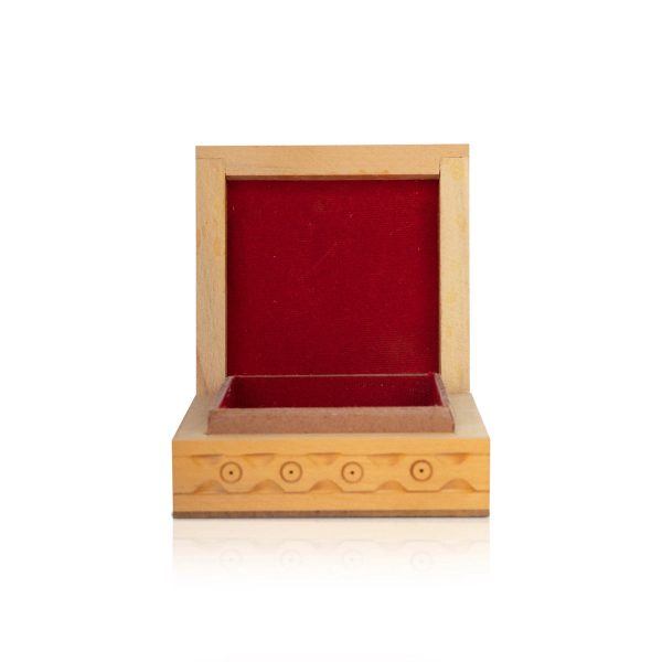 Wooden Jewellery Box - 3 x 3 Inches | Trinket Box  Storage Box  Gem Stone Box for Women Online now