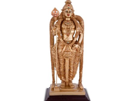 Murugan Statue - 12 x 5.5 Inches | Resin Statue  Standing Kartikeya Statue for Pooja Hot on Sale