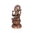 Lakshmi Idol Sitting On Lotus - 24 x 12 Inches | Copper Oxidised Laxmi Idol  Laxmi Murti for Pooja  4.340 Kgs Hot on Sale