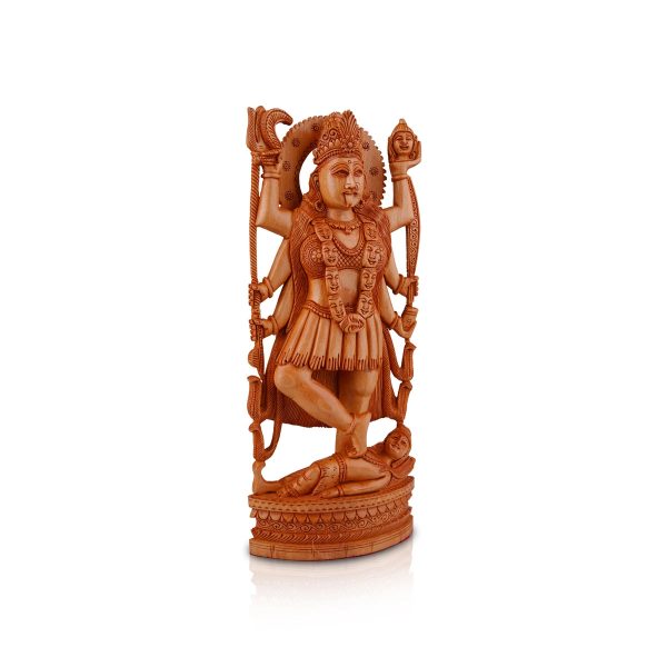 Kali Murti - 12 x 5 Inches | Kali Amman  Wooden Statue  Kali Statue for Pooja Fashion