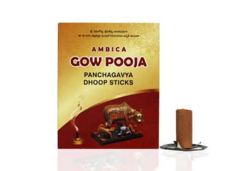 Ambica Cow Pooja Panchagavya Dhoop Sticks - 16 Pcs Discount