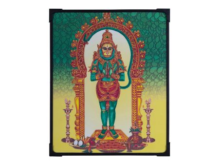 Hanuman Design Laminated Photo Frame - 11 x 9 Inches | Standing Anjaneya Laminated Picture Frame for Home Decor Online now