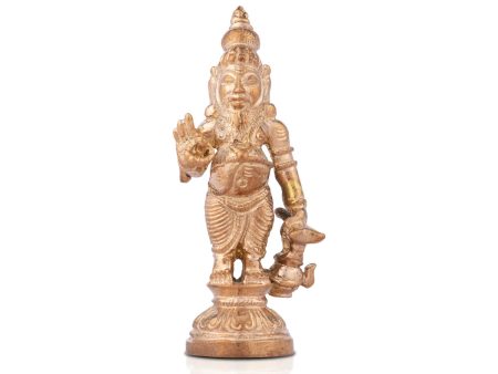 Agathiyar Murti - 3 x 1.5 Inches | Panchaloha Idol  Agastya Idol for Pooja  110 Gms Approx on Sale