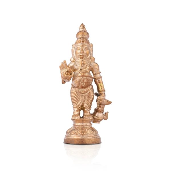 Agathiyar Murti - 3 x 1.5 Inches | Panchaloha Idol  Agastya Idol for Pooja  110 Gms Approx on Sale