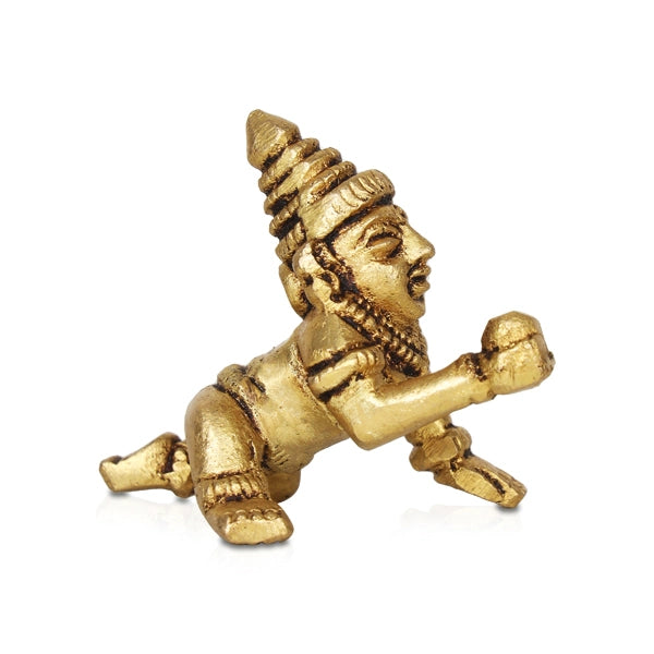 Crawling Krishna Murti - 1.5 x 1 Inches | Antique Brass Idol  Crawling Krishnan Statue for Pooja  40 Gms Approx For Cheap