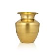 Brass Lota - 5.5 x 4 Inches | Brass Kalash Pot  Iyengar Vaishnav Chombu for Pooja  260 Gms Approx Supply