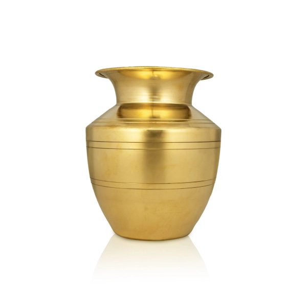 Brass Lota - 5.5 x 4 Inches | Brass Kalash Pot  Iyengar Vaishnav Chombu for Pooja  260 Gms Approx Supply